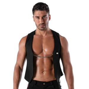 TOF PARIS - Patriot Vest - Gilet - Ketting - Katoen - Zwart