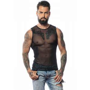 Patrice Catanzaro - Adrien Shirt - Mouwloos - Gaas - Zwart