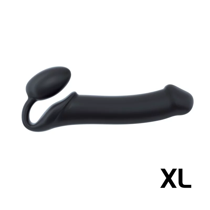 Strap-On-Me - Dubbele Dildo - Voorbind Dildo zonder Harnas - Siliconen - Zwart - Afbeelding 8