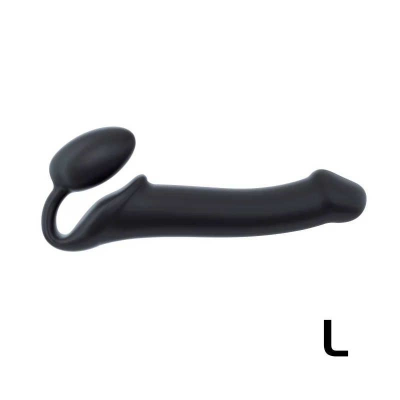 Strap-On-Me - Dubbele Dildo - Voorbind Dildo zonder Harnas - Siliconen - Zwart - Afbeelding 7