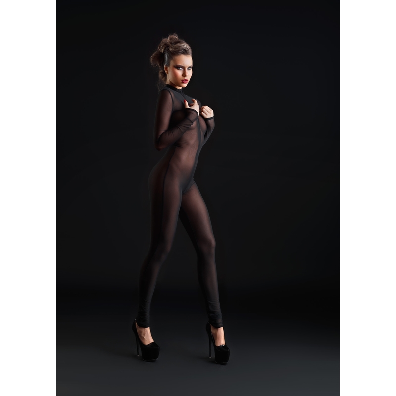 Patrice Catanzaro - Sweety Catsuit - Gaas - Met Rits - Zwart