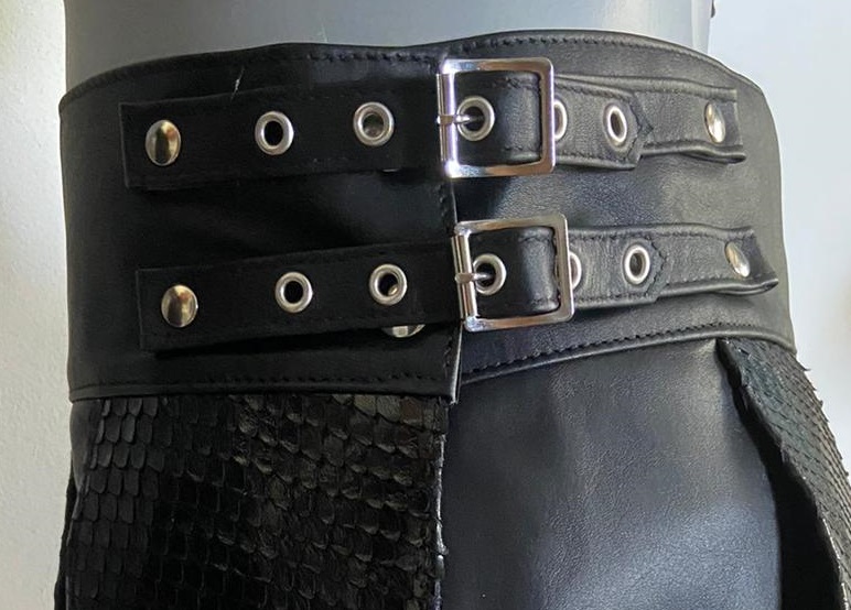 Bizonder - Gladiator Rok Snake - Gespen - Snakeprint - Echt Leder - Zwart - Afbeelding 5