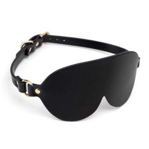 Kinky Diva - Mask - BDSM - PU Leer - Verstelbaar - Zwart - Goud