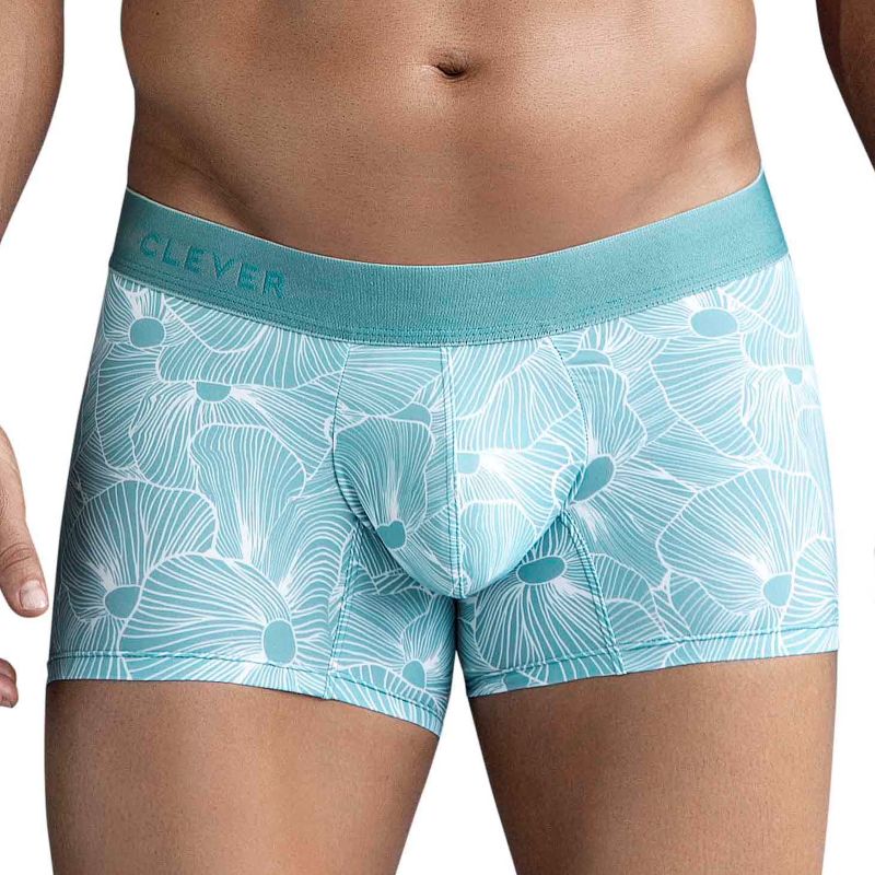 Clever Moda - Rose - Boxershort - Zacht Microvezel - Brede Band - Print - Groen