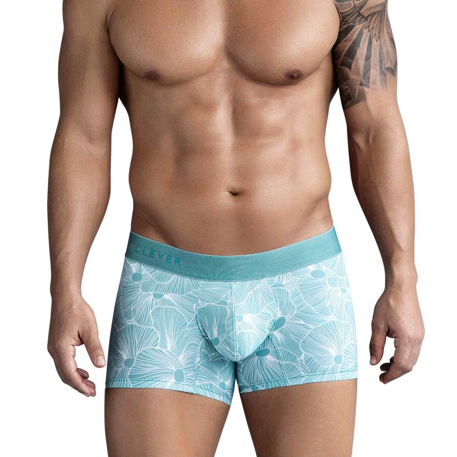 Clever Moda - Rose - Boxershort - Zacht Microvezel - Brede Band - Print - Groen - Afbeelding 2
