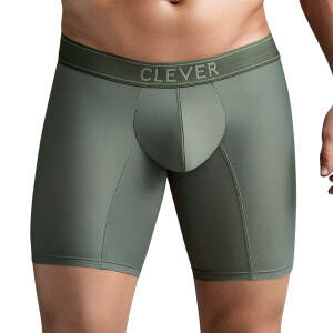 Clever Moda - Masculine Long Boxer - Zacht Microvezel - Groen