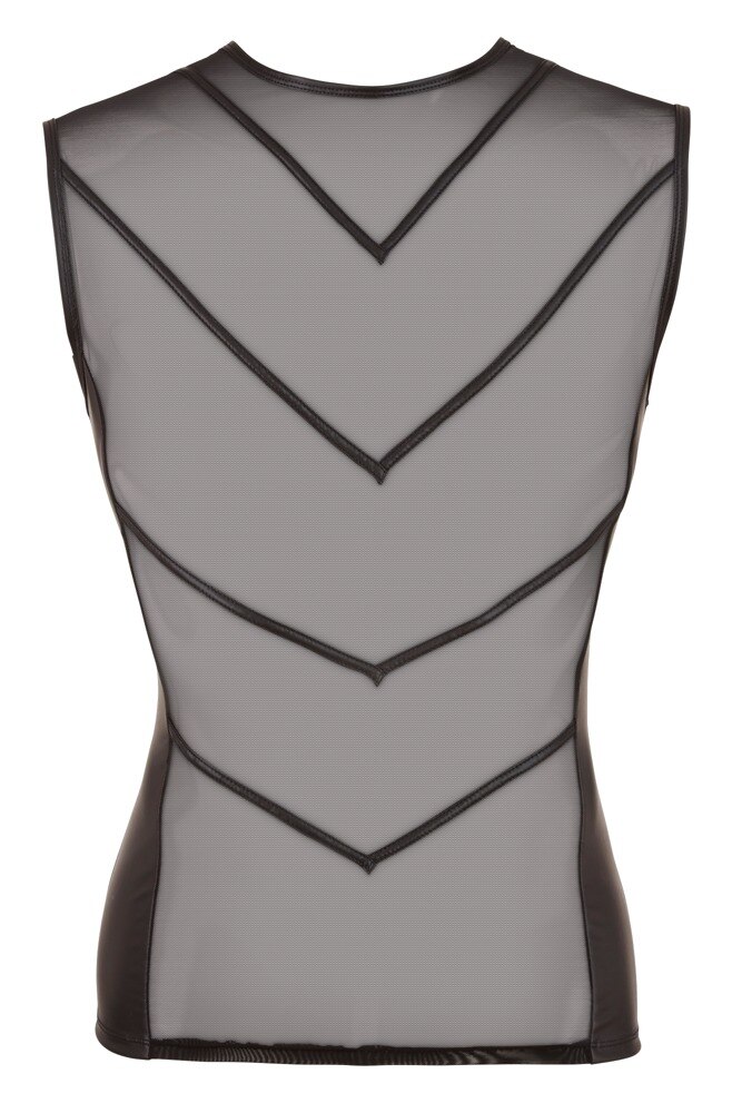 Svenjoyment - Shirt - Mouwloos - Gaas - Wetlook - Zwart - Afbeelding 5