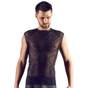 Svenjoyment - Shirt - Mouwloos - Gaas - Wetlook - Zwart