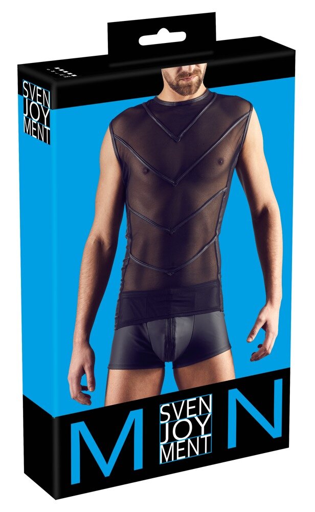 Svenjoyment - Shirt - Mouwloos - Gaas - Wetlook - Zwart - Afbeelding 2
