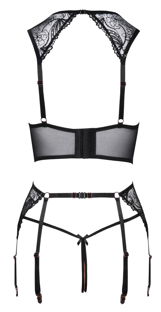 Abierta Fina - Lingerie Set - Kant - Zwart - Afbeelding 6