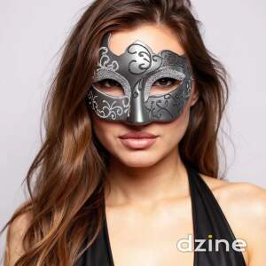 Cape Specialist - Venetiaans Masker - Zilver - Zwart