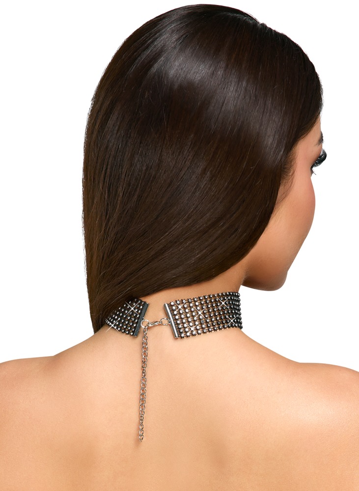 Cottelli Collection - Choker - Strass - Zwart - Afbeelding 2