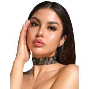 Cottelli Collection - Choker - Strass - Zwart