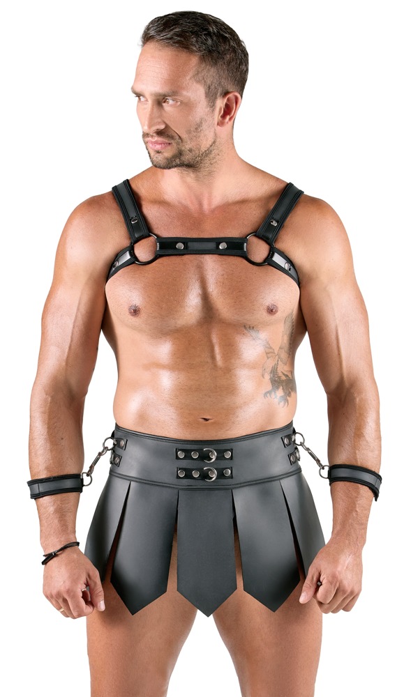 Svenjoyment Underwear - Bondage Set - Warrior Skirt - Harnas - Zwart - Afbeelding 2