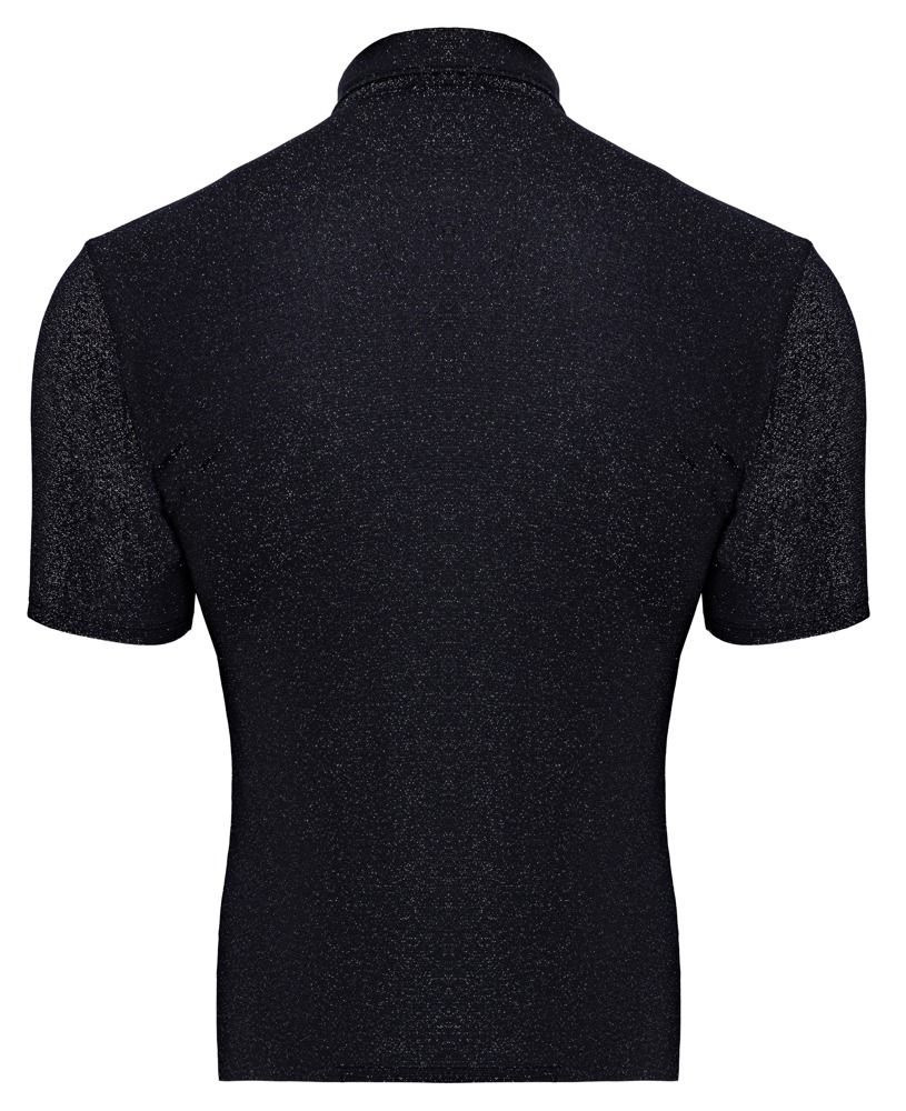 Svenjoyment Glittershirt met kraag en drukknopen Ghost