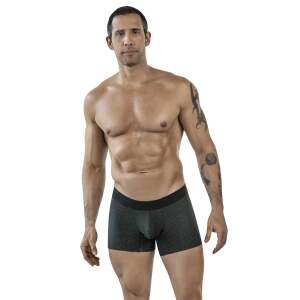 Clever Moda - Laberin Trunks - Boxershort - Zacht Microvezel - Brede Band - Print - Zwart