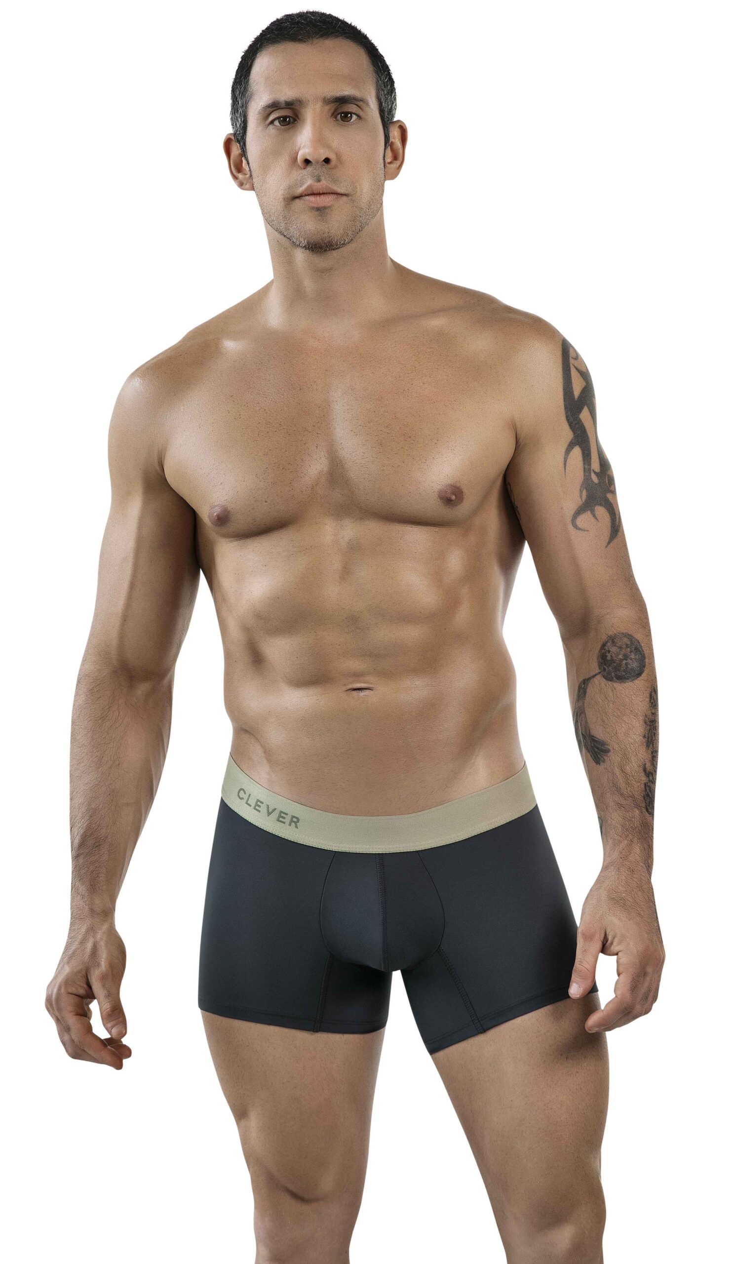 Clever Moda - Audaz Trunks - Boxershort - Zacht Microvezel - Brede Band - Grijs