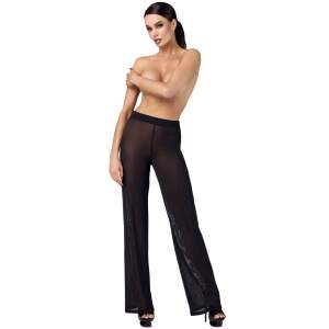 Noir Handmade - F374 - Onyx Sheer Palazzo - Broek - Lurex