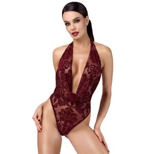 Noir Handmade - F386 - Kink Royal Cascade - Stringbody - Gaas - Flockprint - Rood