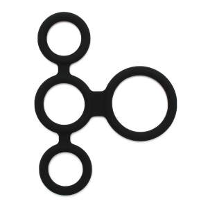 Rimba - Quatro Cockring - Siliconen - Zwart