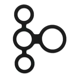 Rimba - Quatro Cockring - Siliconen - Zwart