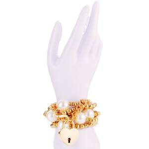 Kinky Diva - Decadence - Armbanden Set 1 - Goud - Parels