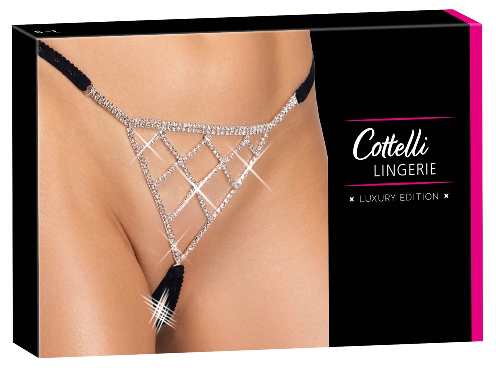 Cottelli Collection - String - Open Kruis - Strass - Afbeelding 2