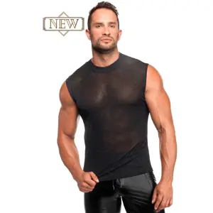 Noir Handmade - H083 - Onyx Skin Tank - Shirt - Lurex - Zwart