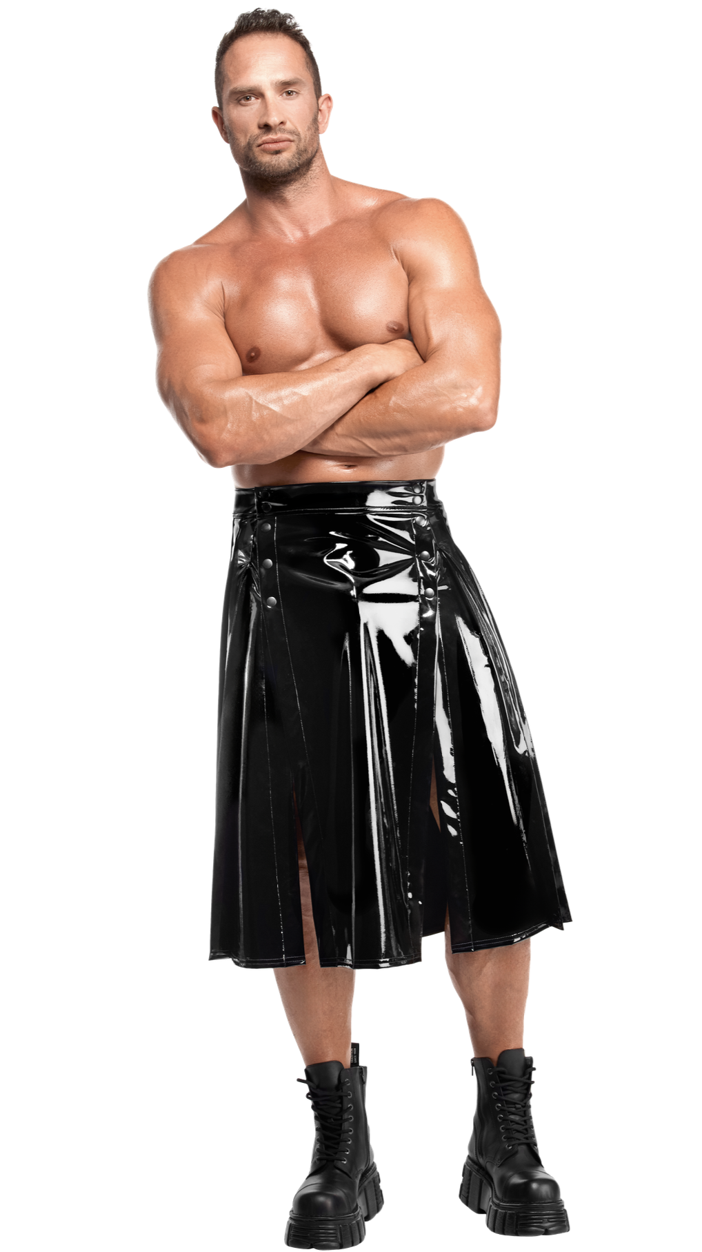 Noir Handmade - H091 - Empire - Rok - Lak - Zwart - Afbeelding 6