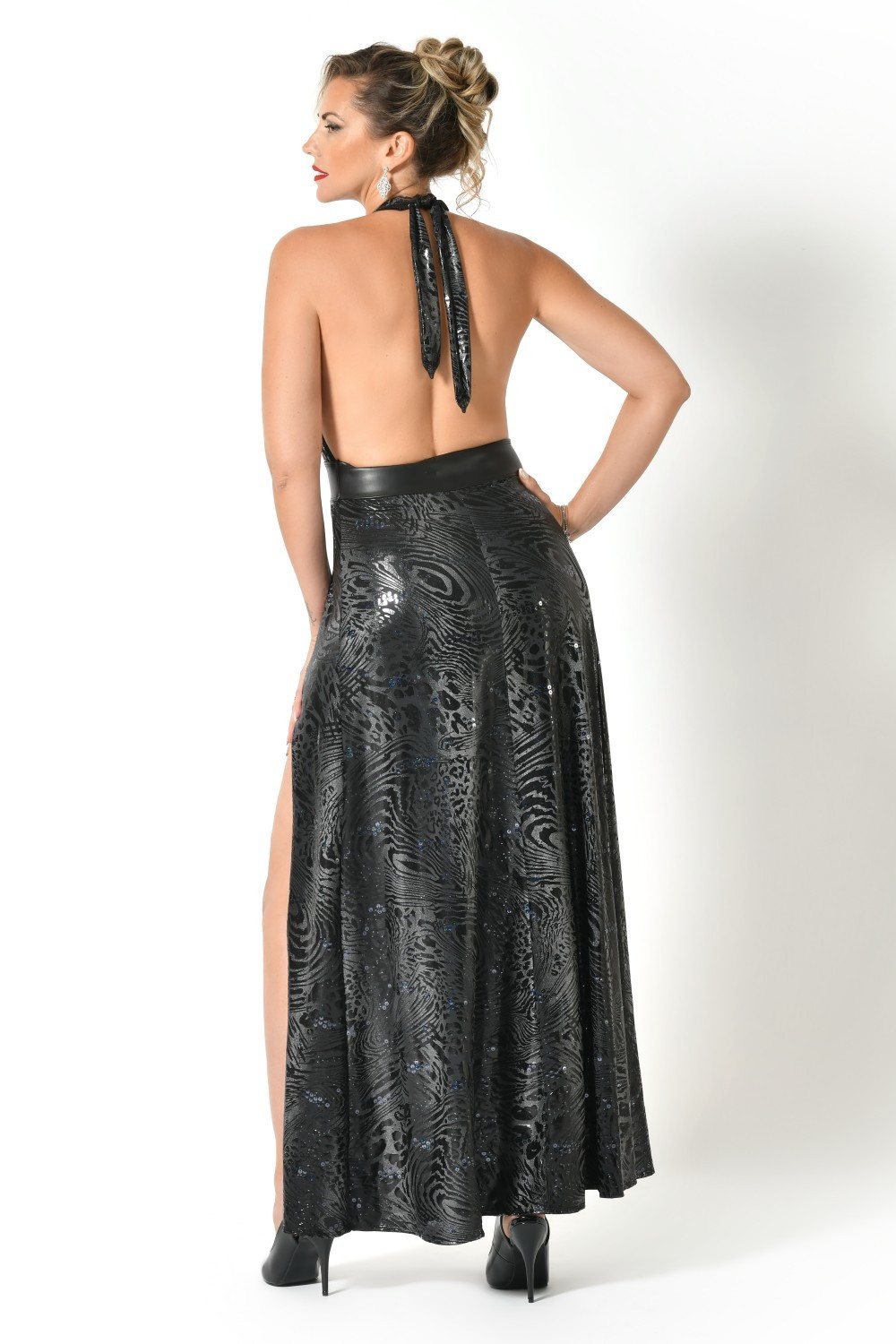 Patrice Catanzaro - Asteroide Jurk - Glimmend Patroon - Zwart - Afbeelding 4