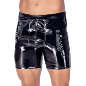 Black Level - Lak Short met Zakken - Zwart