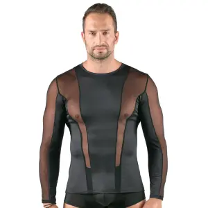 Svenjoyment - Shirt met Lange Mouwen van Lycra en Gaas