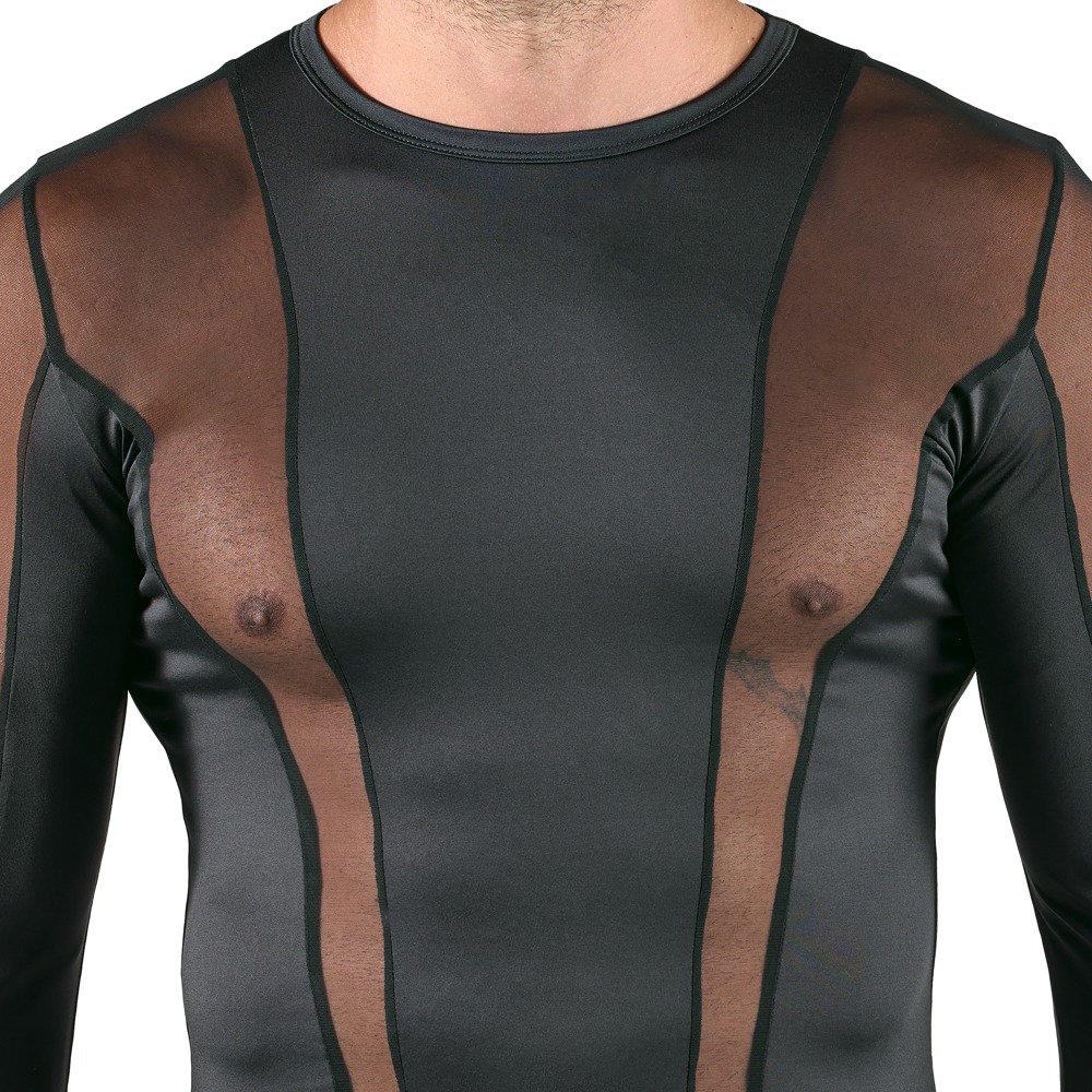 Svenjoyment - Shirt met Lange Mouwen van Lycra en Gaas - Afbeelding 5